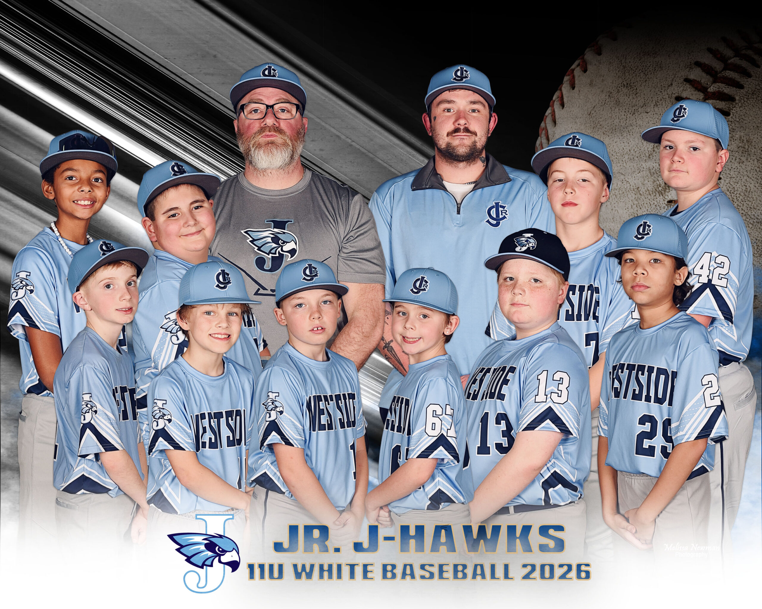 8x10 Team 11U White
