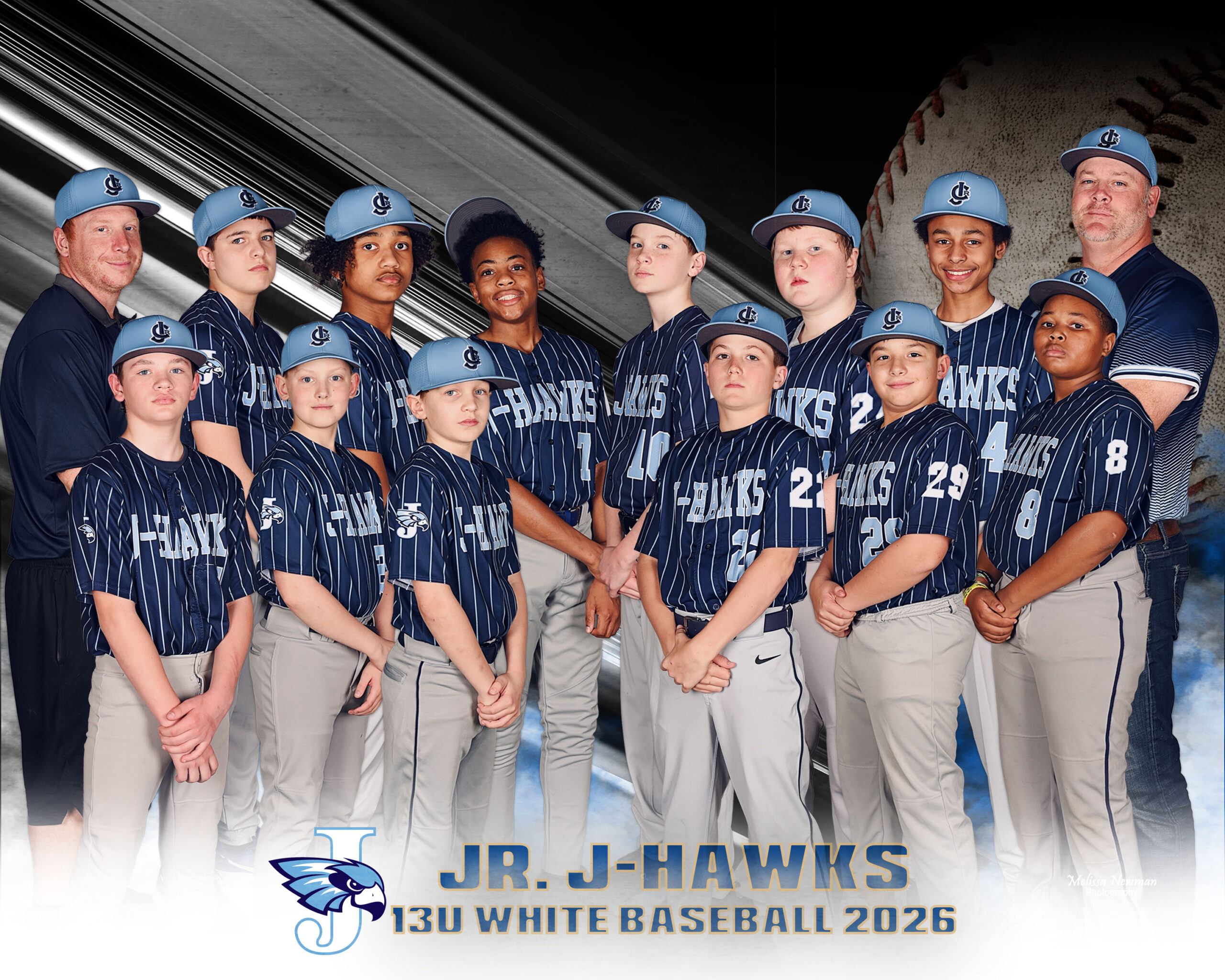 8x10 Team 13U White